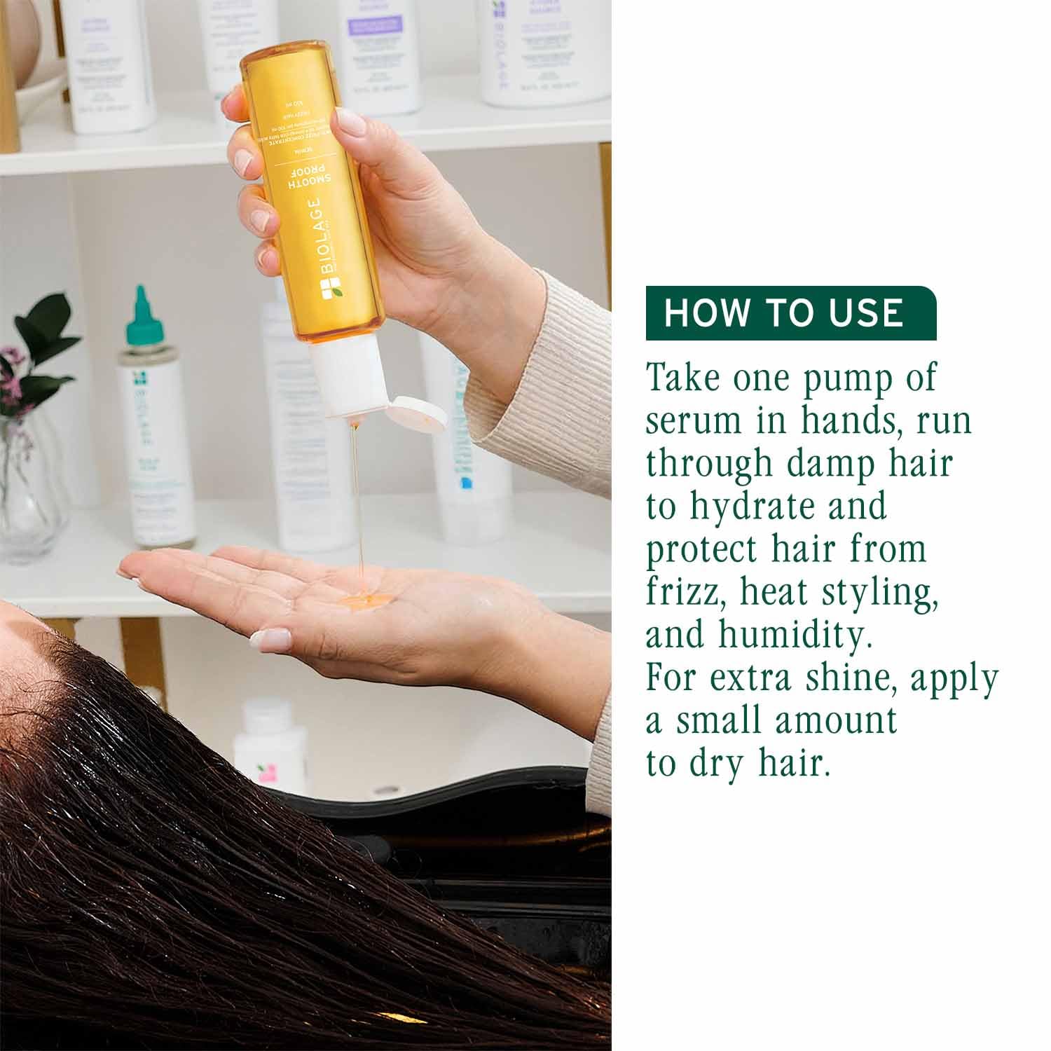 Biolage Smooth Proof 6-in-1 Hair Serum | Deep Smoothening With Avocado & Grape Seed Oil | Up to 72HR Frizz Control |For Women & Men | Vegan & Cruelty-Free - Image 3